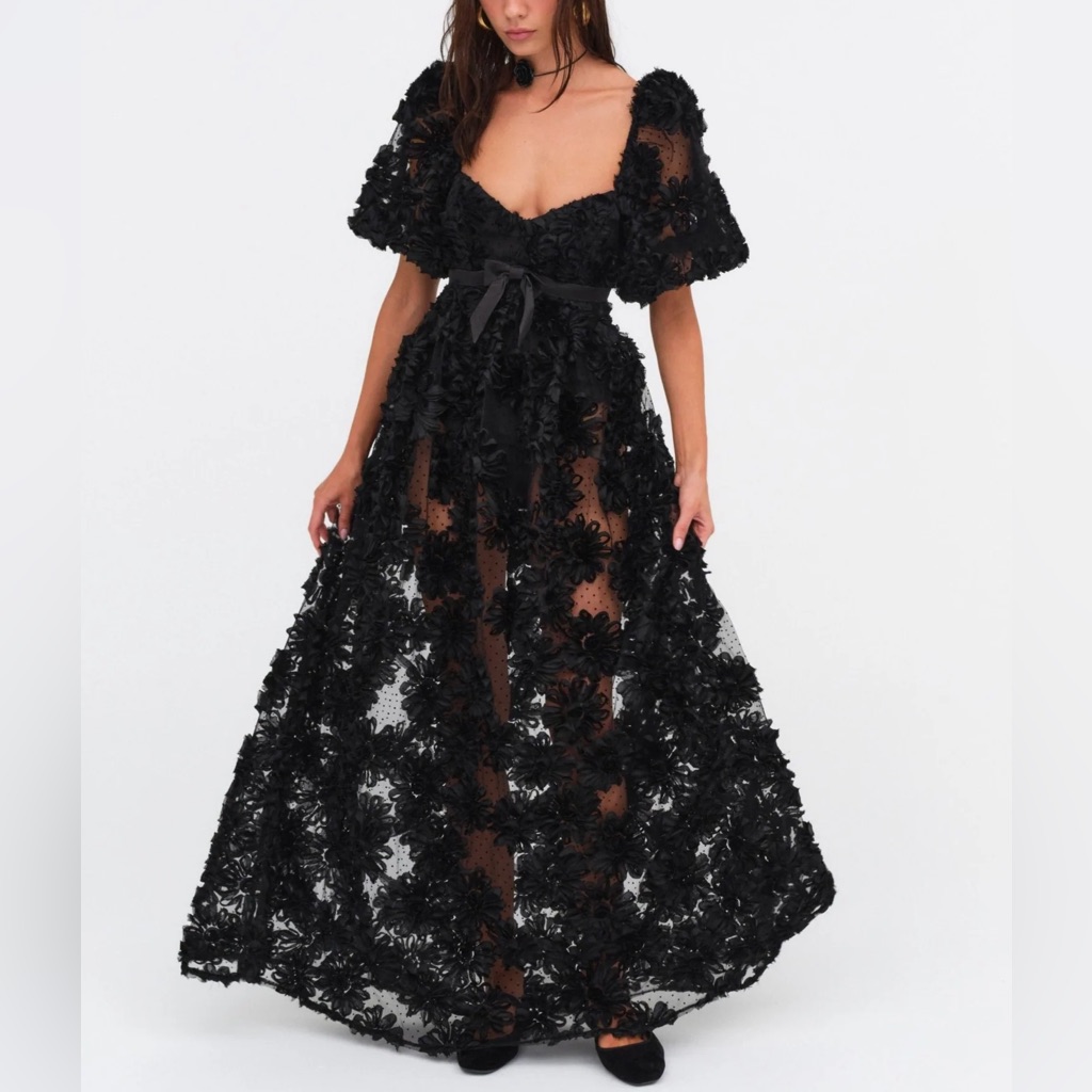For Love & Lemons Astrid Maxi Dress Xs Nwt